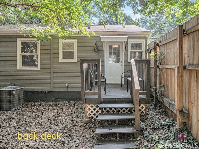 269 Magnolia St, Athens, GA 30606 - back of property with central air condition unit and a deck