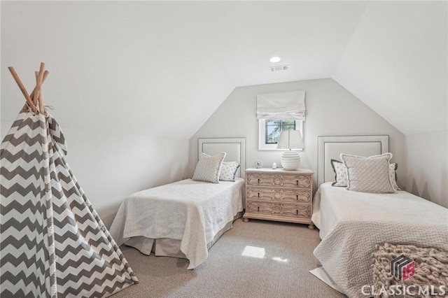 1170 Broadpoint Dr, Greensboro, GA 30642 - bedroom with light carpet and lofted ceiling