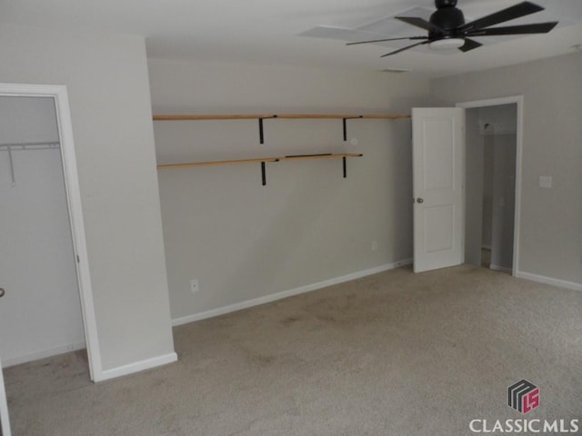 628 Holliman Cir, Pendergrass, GA 30567 - unfurnished bedroom featuring carpet floors, baseboards, and ceiling fan