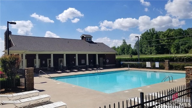 628 Holliman Cir, Pendergrass, GA 30567 - community pool featuring a patio area