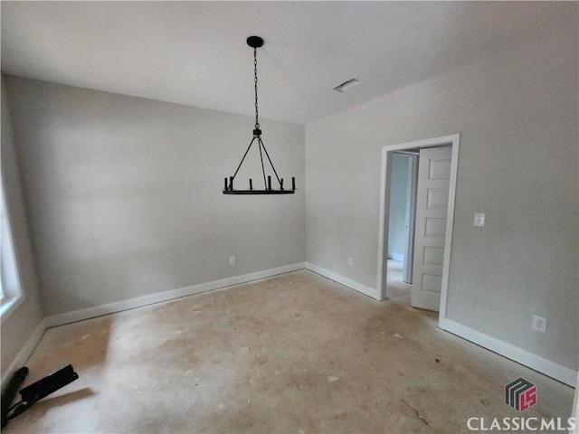 350 Discovery Trl, Athens, GA 30605 - unfurnished dining area with baseboards and concrete flooring