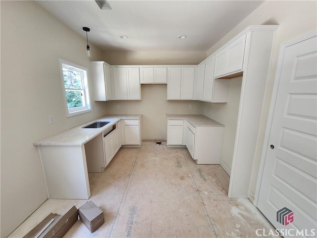 365 Discovery Trl, Athens, GA 30605 - kitchen featuring white cabinetry, hanging light fixtures, and recessed lighting