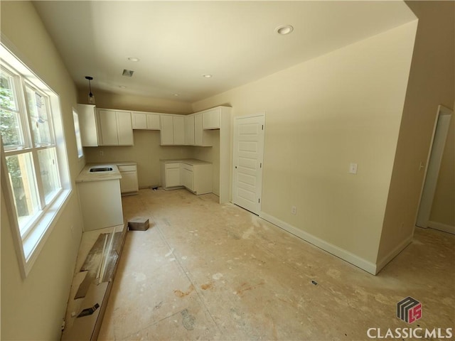 365 Discovery Trl, Athens, GA 30605 - kitchen featuring white cabinets, hanging light fixtures, and recessed lighting