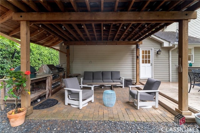 4080 Derby, Cumming, GA 30040 - view of patio featuring a grill and an outdoor living space