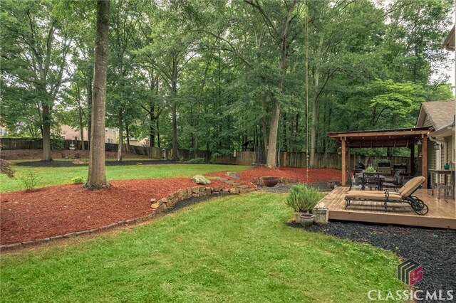 4080 Derby, Cumming, GA 30040 - view of yard featuring a deck