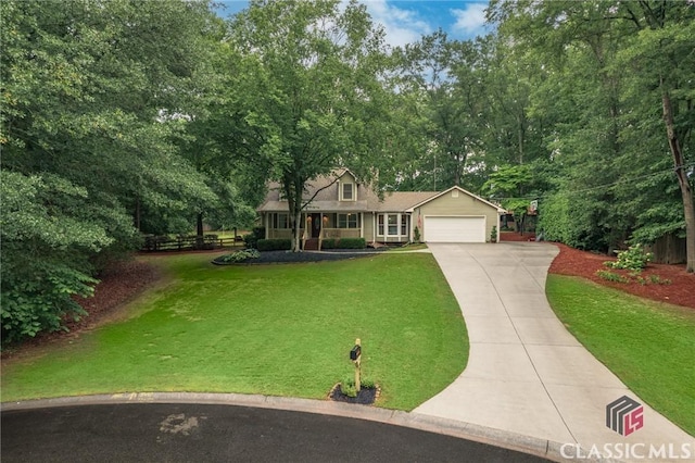4080 Derby, Cumming, GA 30040 - cape cod-style house featuring concrete driveway, an attached garage, and covered porch
