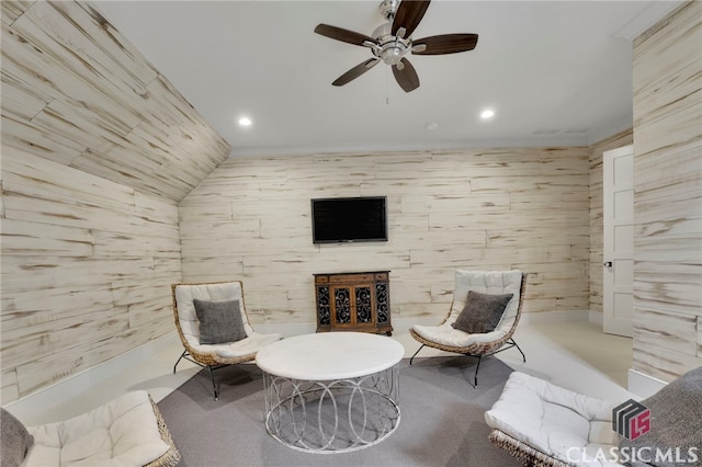 710 Cox Rd, Milton, GA 30075 - living area with recessed lighting and ceiling fan