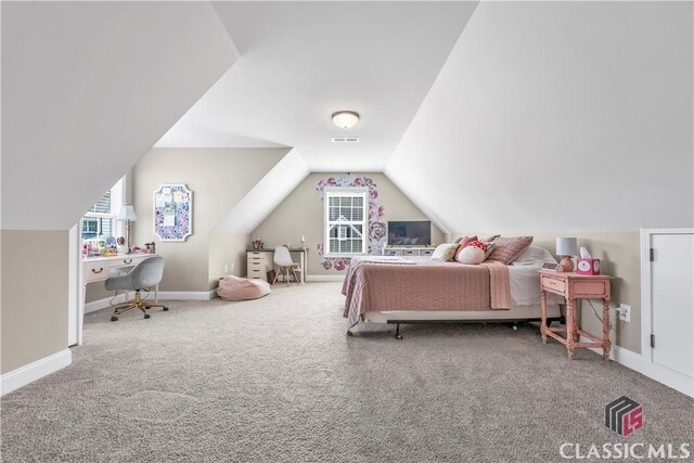 1810 Willow Creek Dr, Watkinsville, GA 30677 - bedroom with carpet floors, vaulted ceiling, and baseboards
