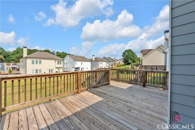 1810 Willow Creek Dr, Watkinsville, GA 30677 - deck with a residential view and a yard
