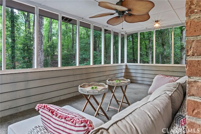 161 Pinecrest Ter, Athens, GA 30606 - sunroom with a ceiling fan, outdoor lounge area, and healthy amount of natural light