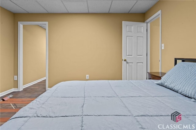 161 Pinecrest Ter, Athens, GA 30606 - bedroom featuring wood finished floors, baseboards, and a paneled ceiling