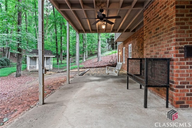 161 Pinecrest Ter, Athens, GA 30606 - view of patio / terrace with ceiling fan