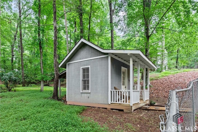 161 Pinecrest Ter, Athens, GA 30606 - view of outdoor structure with a wooded view