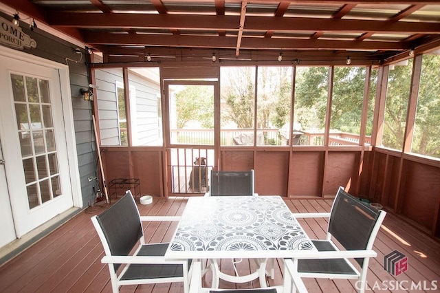 1851 Harvest Way, Loganville, GA 30052 - sunroom / solarium featuring outdoor dining space
