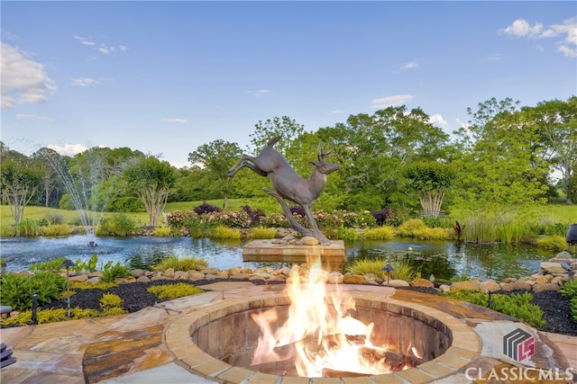 3881 Sims Bridge Rd, Monroe, GA 30656 - view of property's community with an outdoor fire pit and view of wooded area