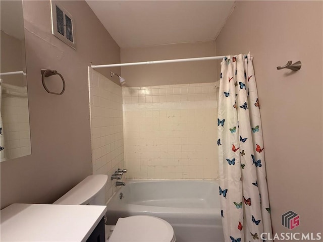 168 Scandia Cir, Athens, GA 30605 - bathroom with vanity, toilet, and shower / tub combo with curtain