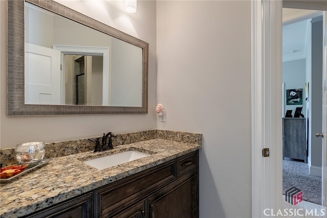 1641 Lane Creek Rd, Bogart, GA 30622 - bathroom featuring vanity and ornamental molding