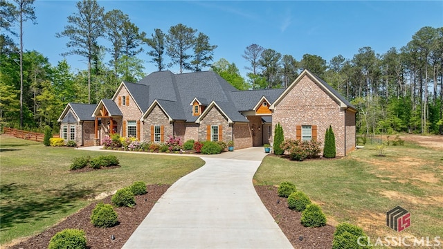1641 Lane Creek Rd, Bogart, GA 30622 - craftsman inspired home with a front lawn, brick siding, and driveway