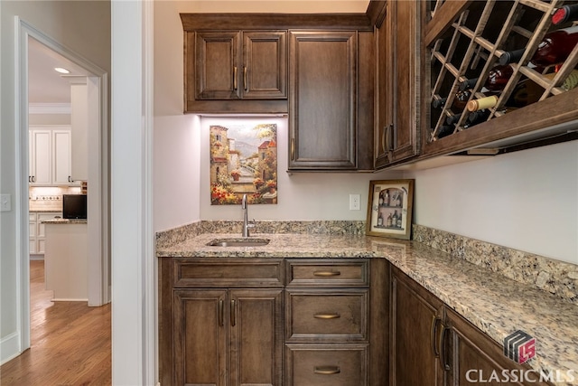 1641 Lane Creek Rd, Bogart, GA 30622 - indoor wet bar featuring wood finished floors and recessed lighting