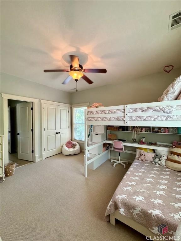 64 Charter Oak Dr, Athens, GA 30607 - carpeted bedroom with a ceiling fan
