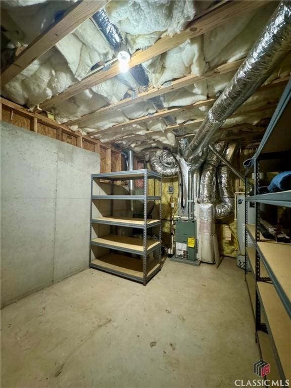 64 Charter Oak Dr, Athens, GA 30607 - unfinished basement with gas water heater and heating unit