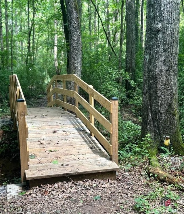 64 Charter Oak Dr, Athens, GA 30607 - wooden deck with a wooded view