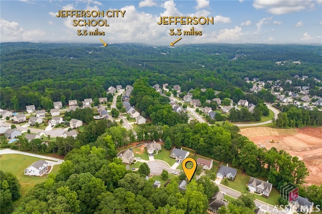 1663 Oconee Pt, Jefferson, GA 30549 - aerial view of residential area featuring a forest