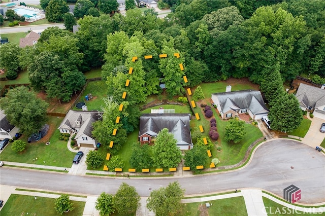 1663 Oconee Pt, Jefferson, GA 30549 - aerial view of property's location featuring property boundaries highlighted and nearby suburban area