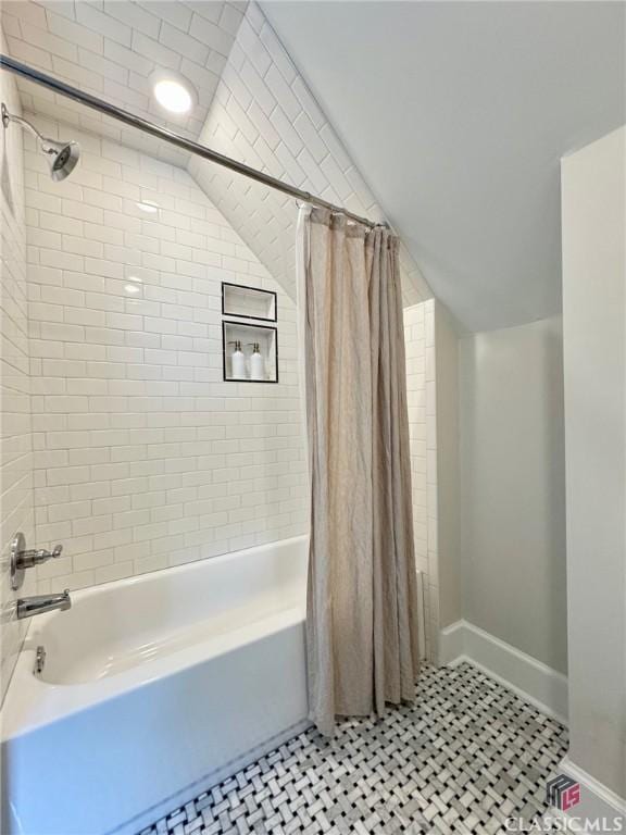 125 Woodland Way, Athens, GA 30606 - full bath with shower / bathtub combination with curtain and baseboards