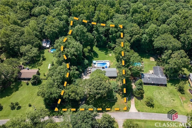 226 Baker St, Statham, GA 30666 - aerial view of property's location featuring property parcel outlined
