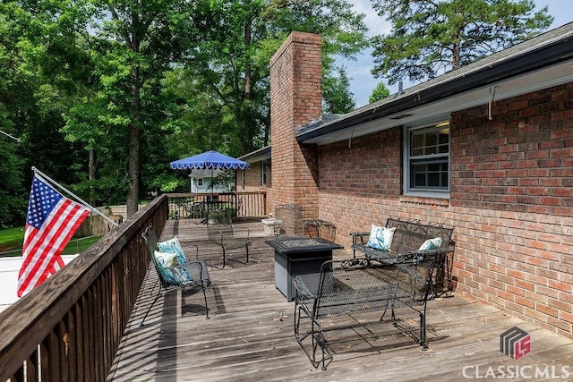 226 Baker St, Statham, GA 30666 - view of wooden terrace