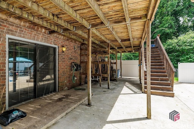 226 Baker St, Statham, GA 30666 - view of patio with stairway