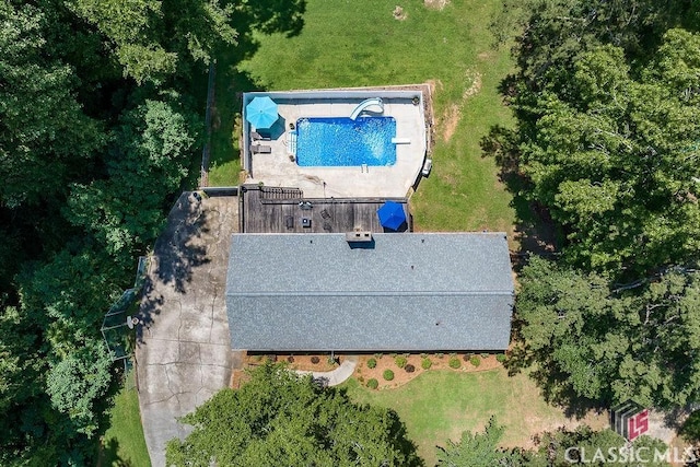 226 Baker St, Statham, GA 30666 - view from above of property featuring a pool area