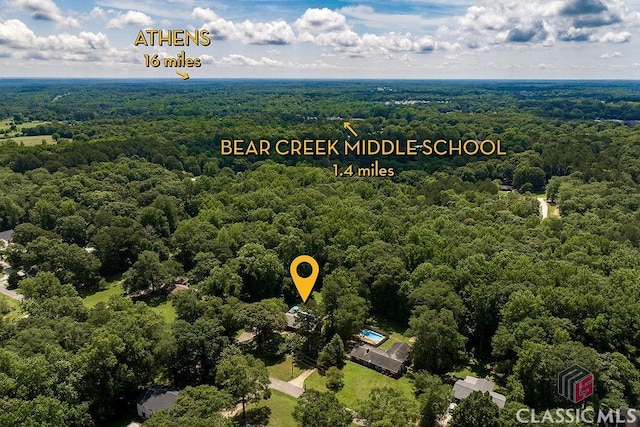 226 Baker St, Statham, GA 30666 - drone / aerial view of a heavily wooded area
