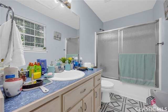 5480 Apache Trl, Gainesville, GA 30506 - bathroom featuring vanity and enclosed tub / shower combo