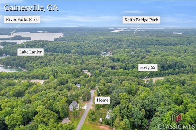 5480 Apache Trl, Gainesville, GA 30506 - bird's eye view of a heavily wooded area