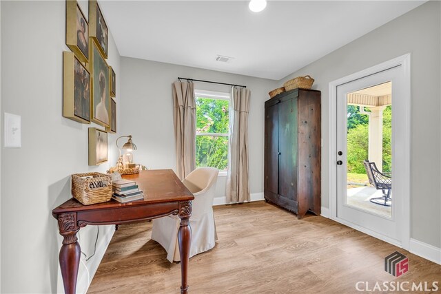 120 Peach Ln, Royston, GA 30662 - office featuring light wood-style flooring and baseboards