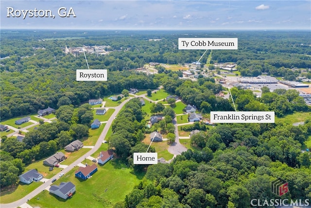 120 Peach Ln, Royston, GA 30662 - aerial view of a forest