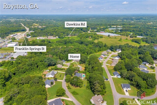 120 Peach Ln, Royston, GA 30662 - drone / aerial view of a forest