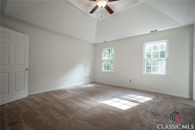 170 Chadds Walk, Athens, GA 30606 - carpeted empty room with ceiling fan and vaulted ceiling