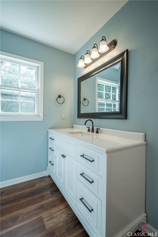 170 Chadds Walk, Athens, GA 30606 - bathroom with vanity, healthy amount of natural light, and wood finished floors