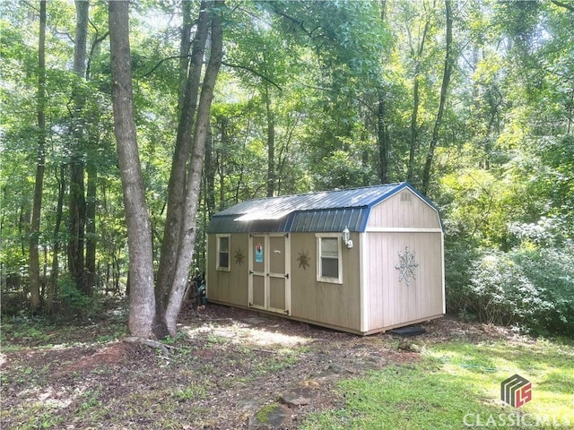 2181 Whippoorwill Rd, Bishop, GA 30621 - view of shed featuring a forest view