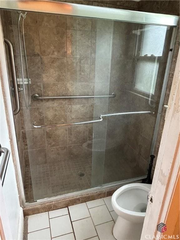 220 Swanson Dr W Unit 1, Athens, GA 30606 - bathroom with a shower stall and tile patterned flooring