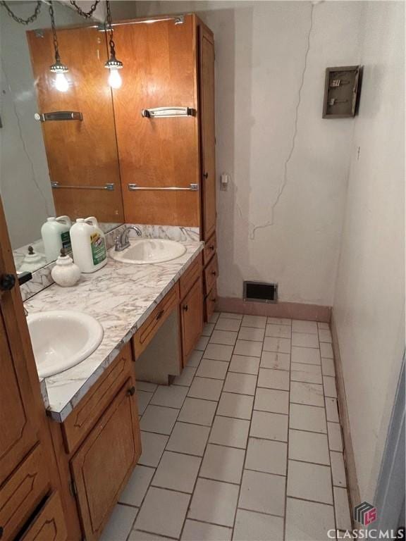 220 Swanson Dr W Unit 1, Athens, GA 30606 - full bathroom with double vanity and tile patterned flooring