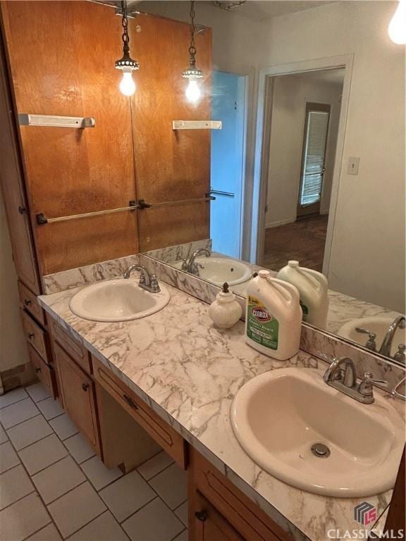 220 Swanson Dr W Unit 1, Athens, GA 30606 - bathroom featuring double vanity and tile patterned flooring