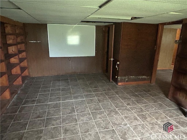 220 Swanson Dr W Unit 1, Athens, GA 30606 - finished below grade area with wood walls and a paneled ceiling
