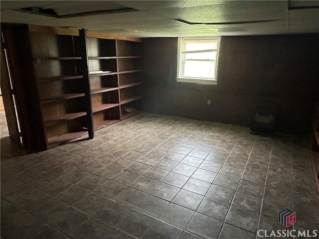 220 Swanson Dr W Unit 1, Athens, GA 30606 - below grade area featuring dark tile patterned floors and built in features