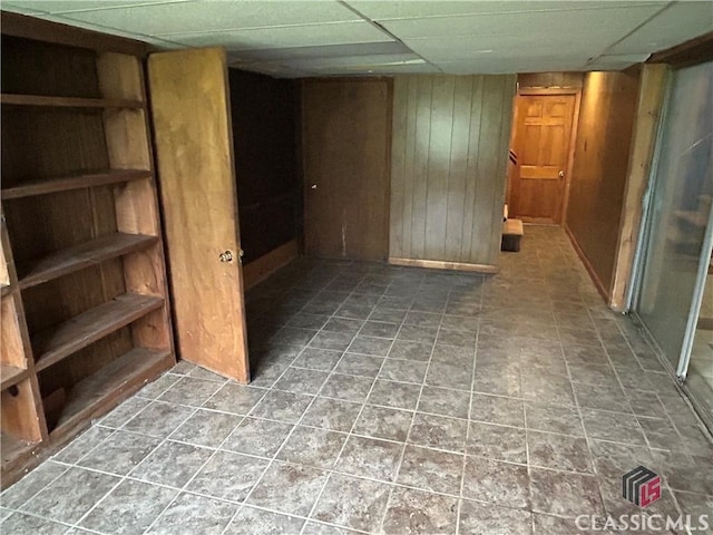 220 Swanson Dr W Unit 1, Athens, GA 30606 - unfurnished room with wooden walls and a paneled ceiling