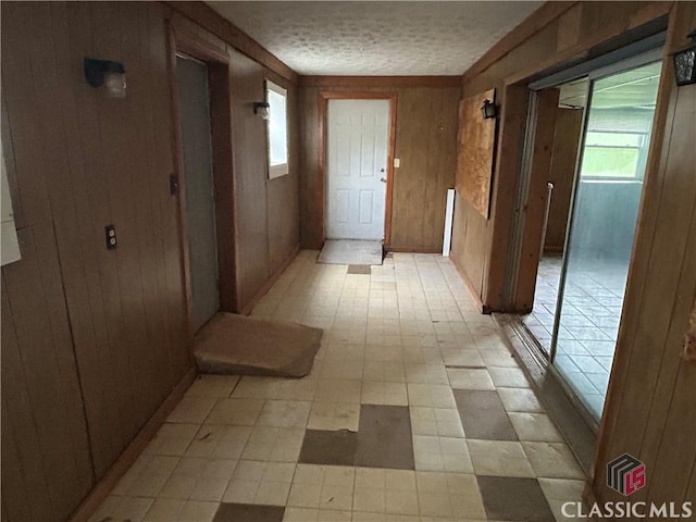 220 Swanson Dr W Unit 1, Athens, GA 30606 - hallway with wood walls and light floors