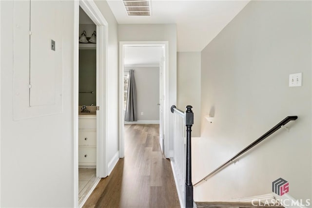 105 Whitehead Rd Unit 17, Athens, GA 30606 - corridor featuring an upstairs landing and wood finished floors